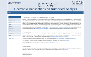 Electronic Transactions in Numerical Analysis