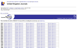 Web Journal of Current Legal Issues